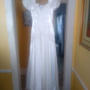Wedding dress with slip and veil